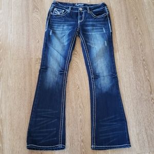 Amethyst jeans, size 5, stretch boot cut